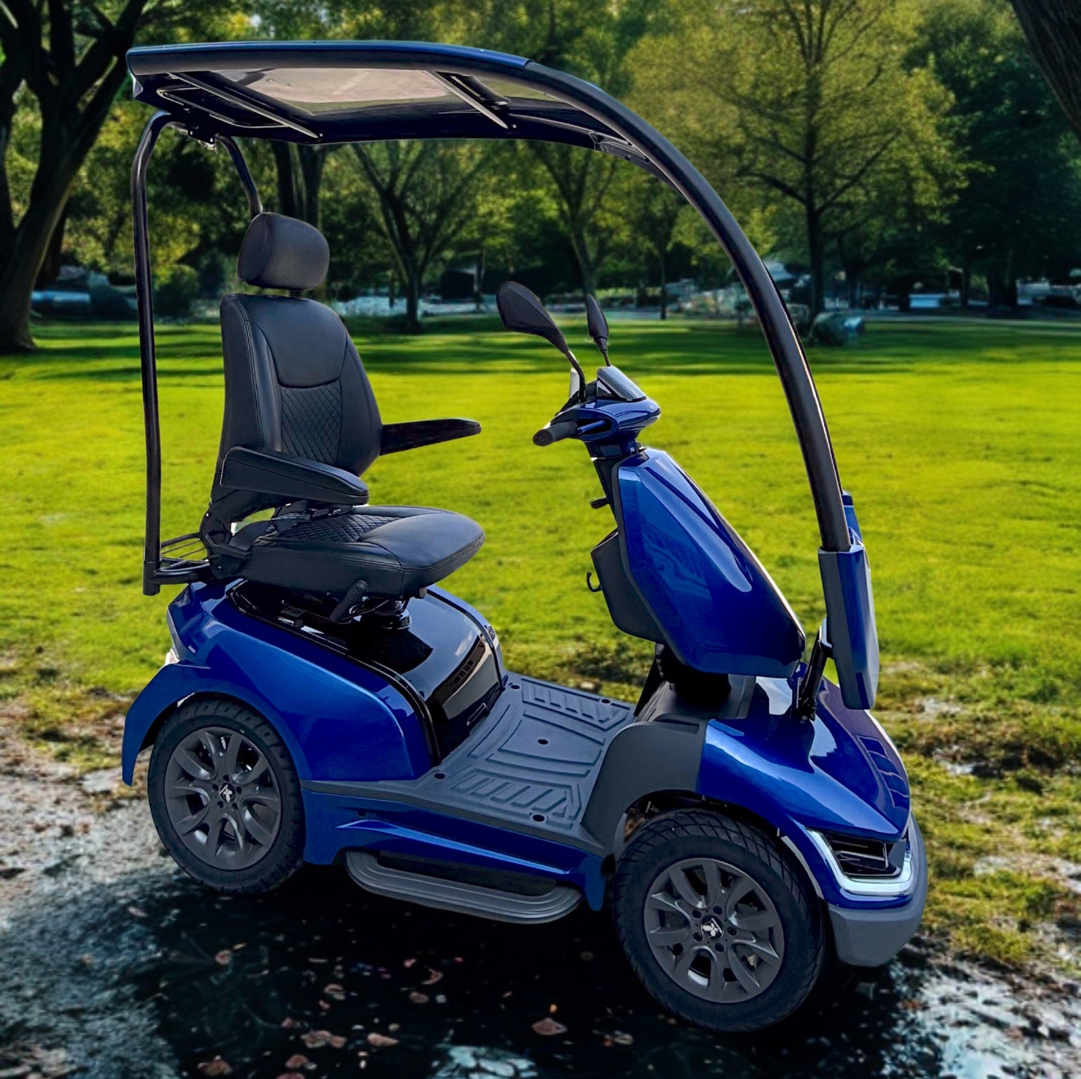 MOVO Mach mobility scooter, side profile